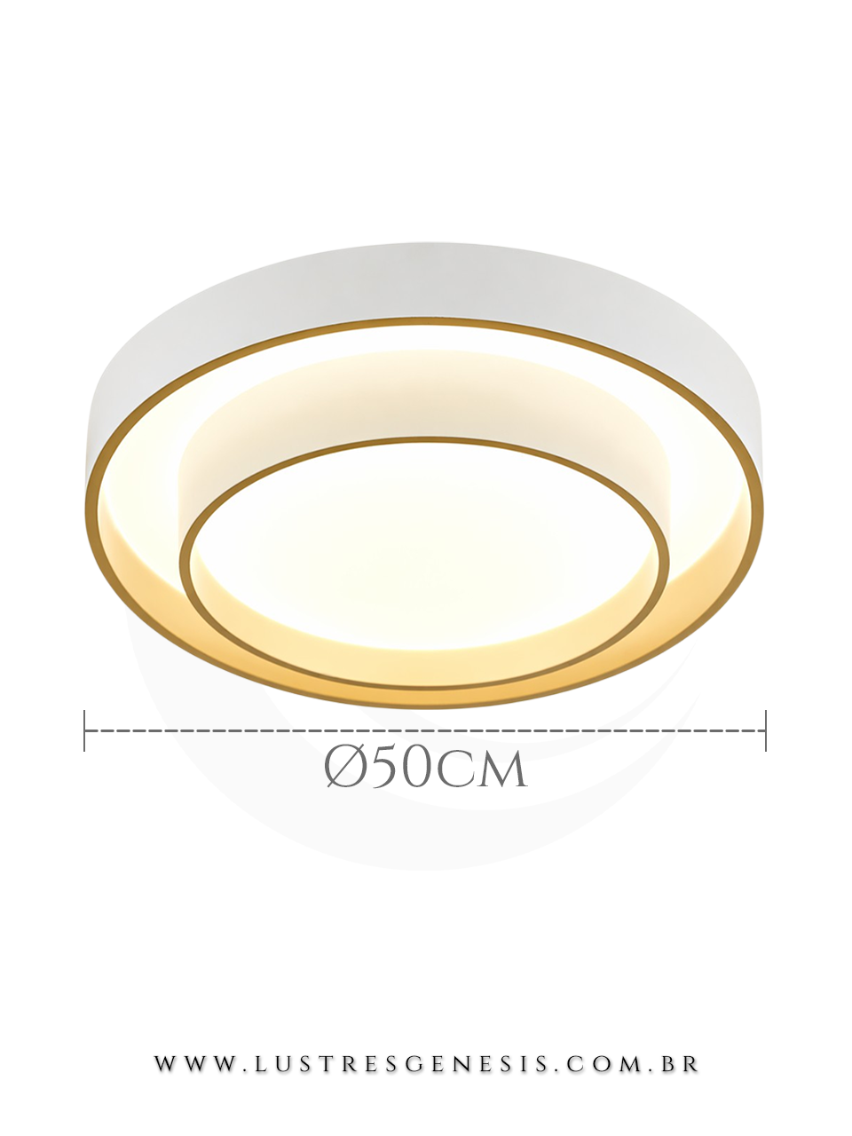 Plafon redondo Branco com LED quente, neutro e frio ideal para quartos, sala de estar, corredor, hall e escrit&oacute;rio.